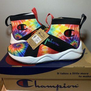 Champion Rally Crossover Rainbow Tie Dye Shoes, Size 10.5 Men